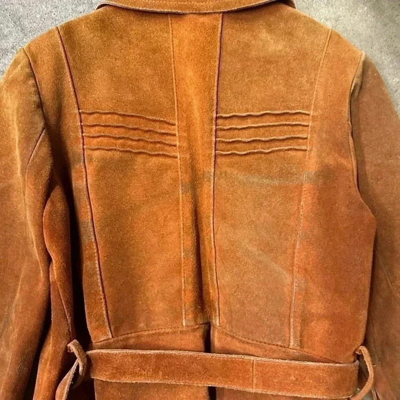 VINTAGE | Sears Suede Jacket With Belt  Small - Picture 8 of 9